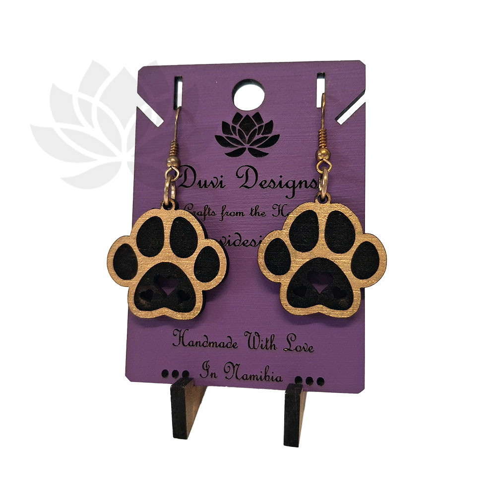 Paw Of Hearts Earings
