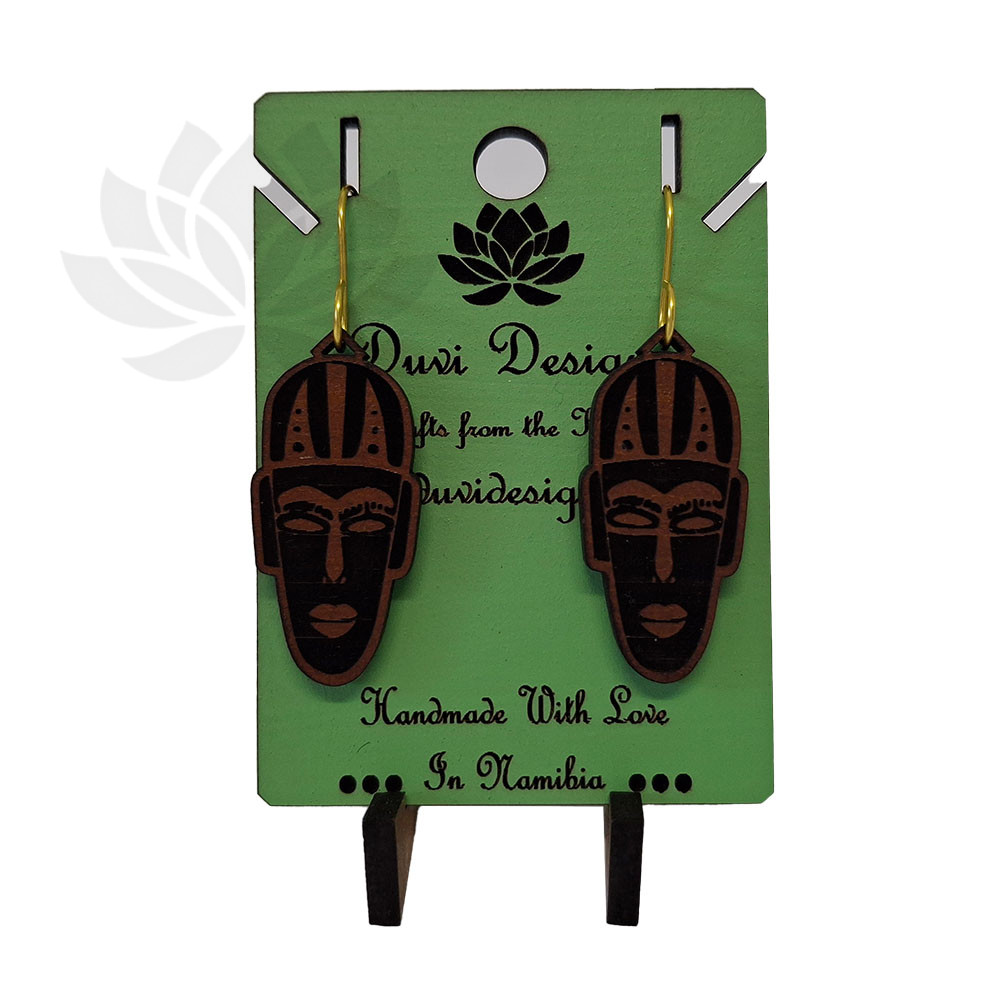 African Warrior Mask Earrings
